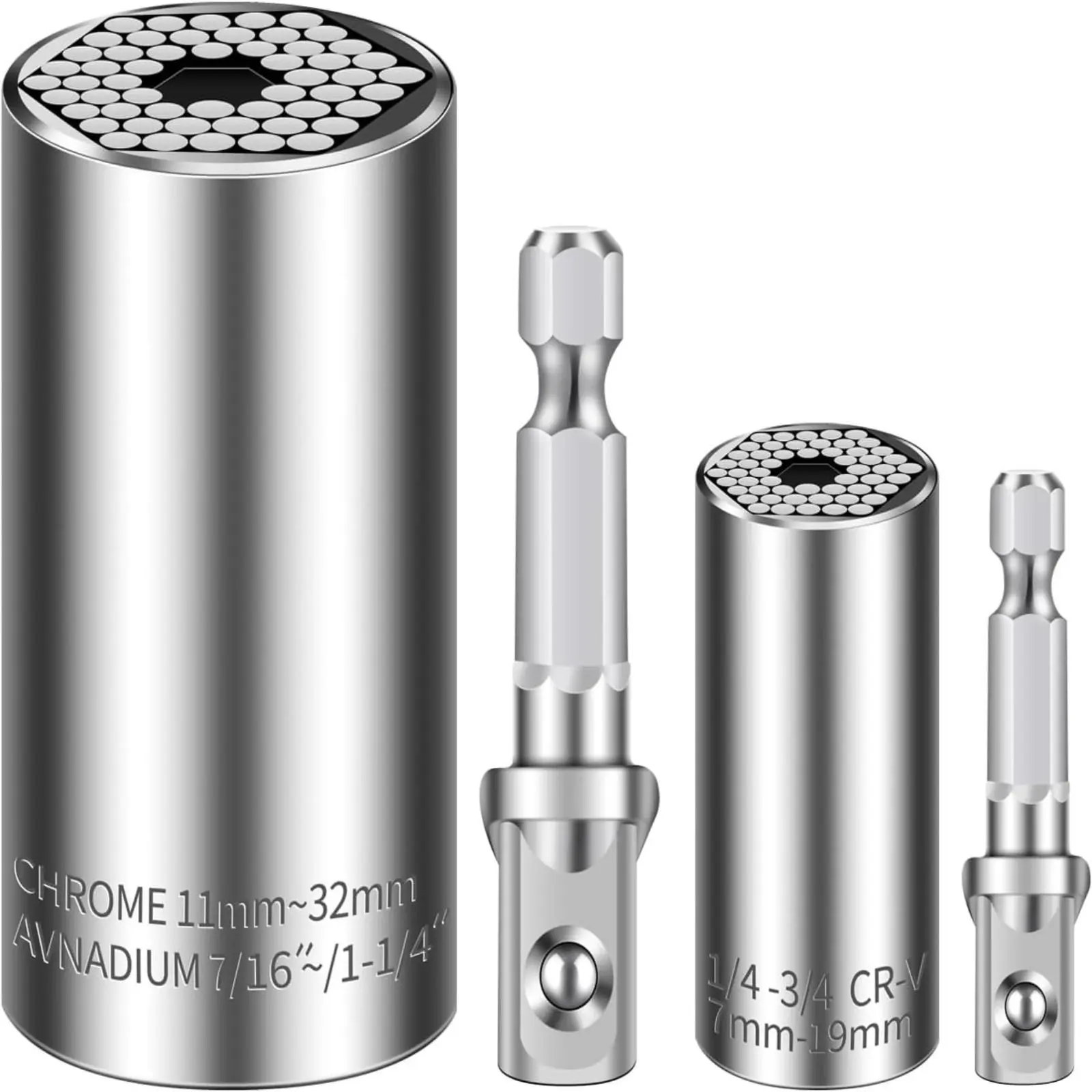 Socket Wrench Grip Tool Kit with Power Drill Adapter, Multi-Functional Tools Gadgets for Men, Ideal Birthday Holiday Gift for Dad, Husband, Grandpa and Step Dad