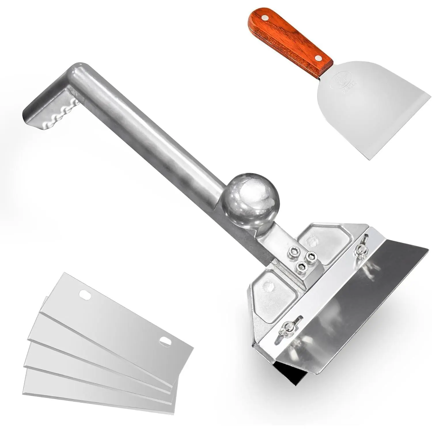 Grill Scraper Heavy Duty Griddle Scraper Set with   Flat Top Grill Accessories Griddle Cleaning Kit for Restaurants,Diners, Outdoor Grill Cleaning