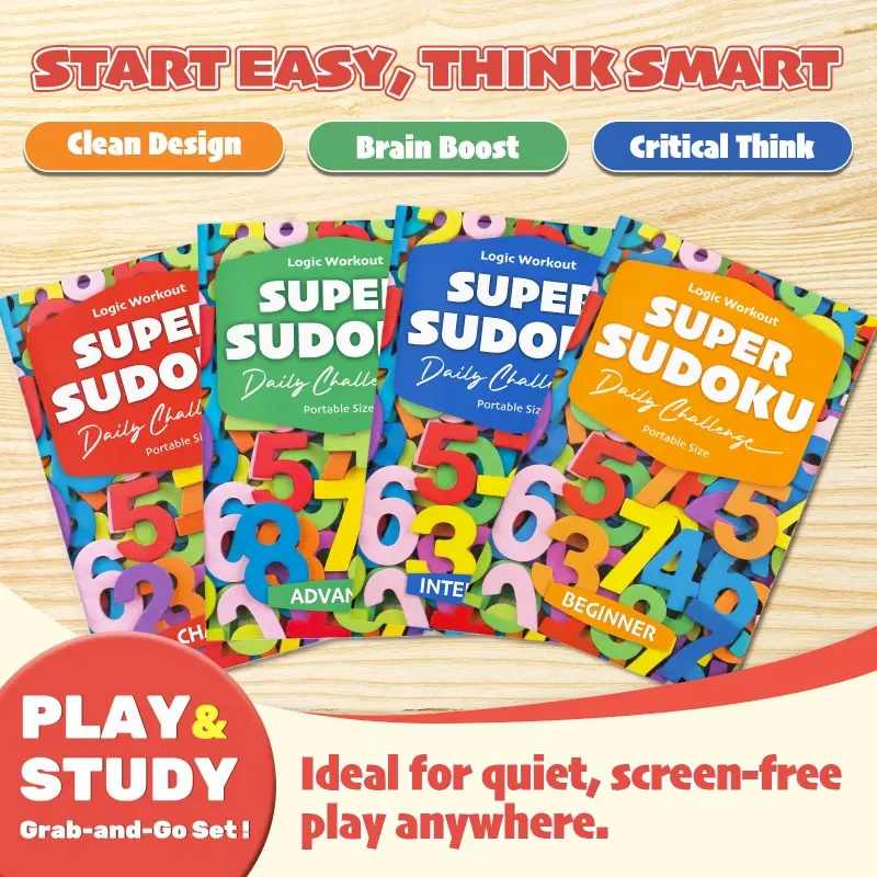 Early Education Sudoku Game Book for Kids Enhance Number Sensitivity and Calculation Skills Fun and Brain Teasing to Spark Math Interest