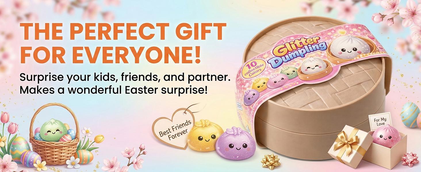 Glitter Dumpling Squishy, 2026 New Dumpling Squishy Mystery Box - 10 Colors Random Mystery Gift Box, More Surprises (Random -1PC) Glitter Dumpling Squishy, 2026 New Dumpling Squishy Mystery Box - 10 Colors Random Mystery Gift Box, More Surprises (Random -1PC)