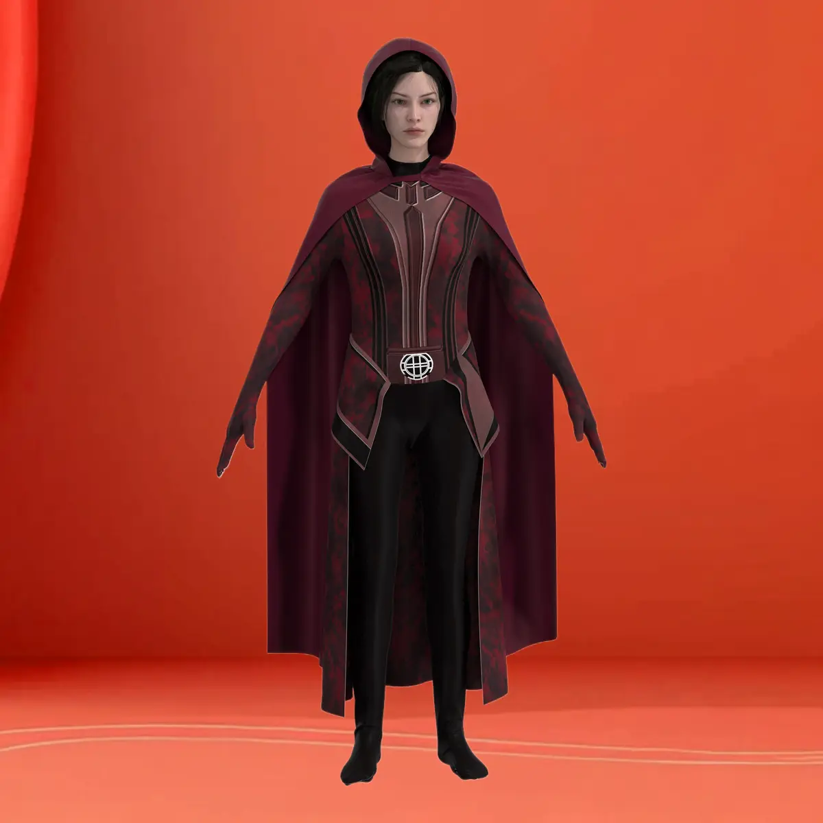 Scarlet Witch Wanda Maximoff Cosplay Outfit Magical Themed Costume Same Style As WandaVision Series