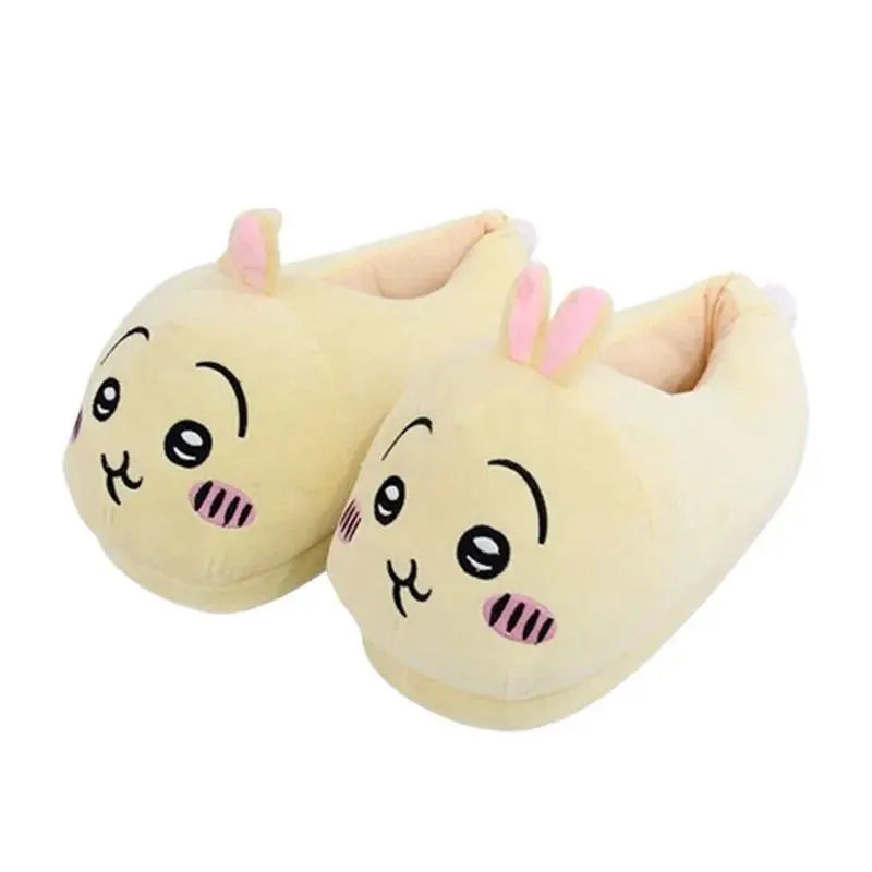Chiikawa Jiikawa Straw Plush Indoor Slippers - Super Soft Cotton Shoes with Self-Deprecating Bear Usachi Design, Cute Girl Gift for DIY Felt Crafts Enthusiasts (Toys & Hobbies)