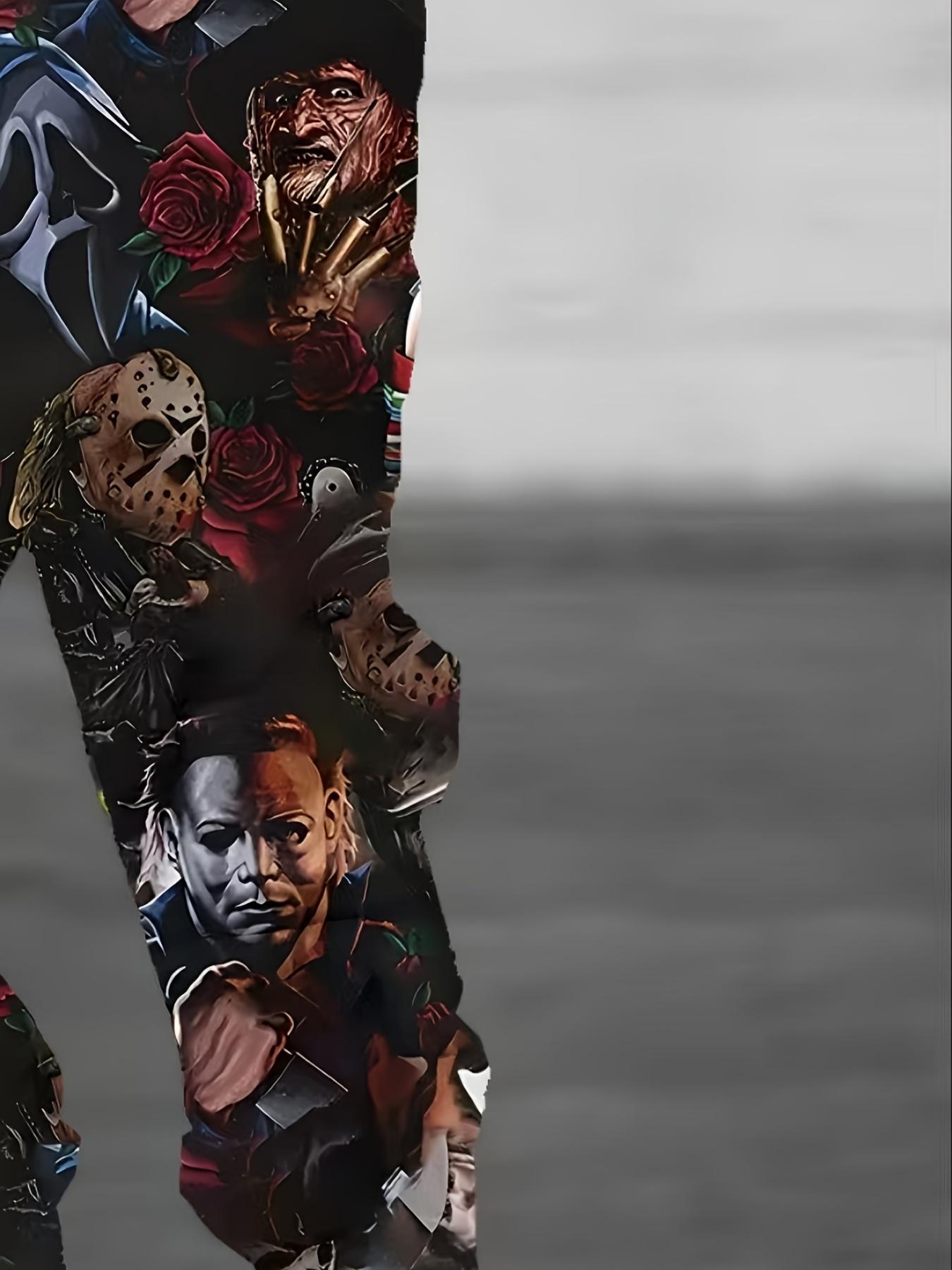 Men's Creative Evil Character Casual Comfortable Sports Pants - Polyester Fiber, Opaque Men's Creative Evil Character Casual Comfortable Sports Pants - Polyester Fiber, Opaque