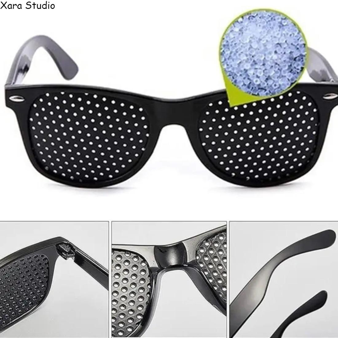 Pinhole Glasses for Eye Strain Relief Lightweight Vision Training Glasses Comfortable Unisex for Screen Time Reading Office Daily Eye Care