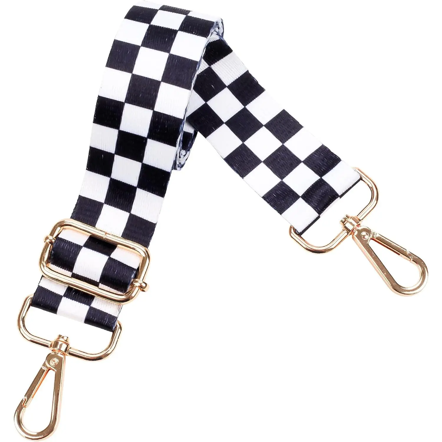 Women's Adjustable Purse Strap - 1.5" Wide Synthetic Polyester Canvas with Glossy Hooks, Bag Replacement Strap for Events (Luggage & Bag Accessory), Modern