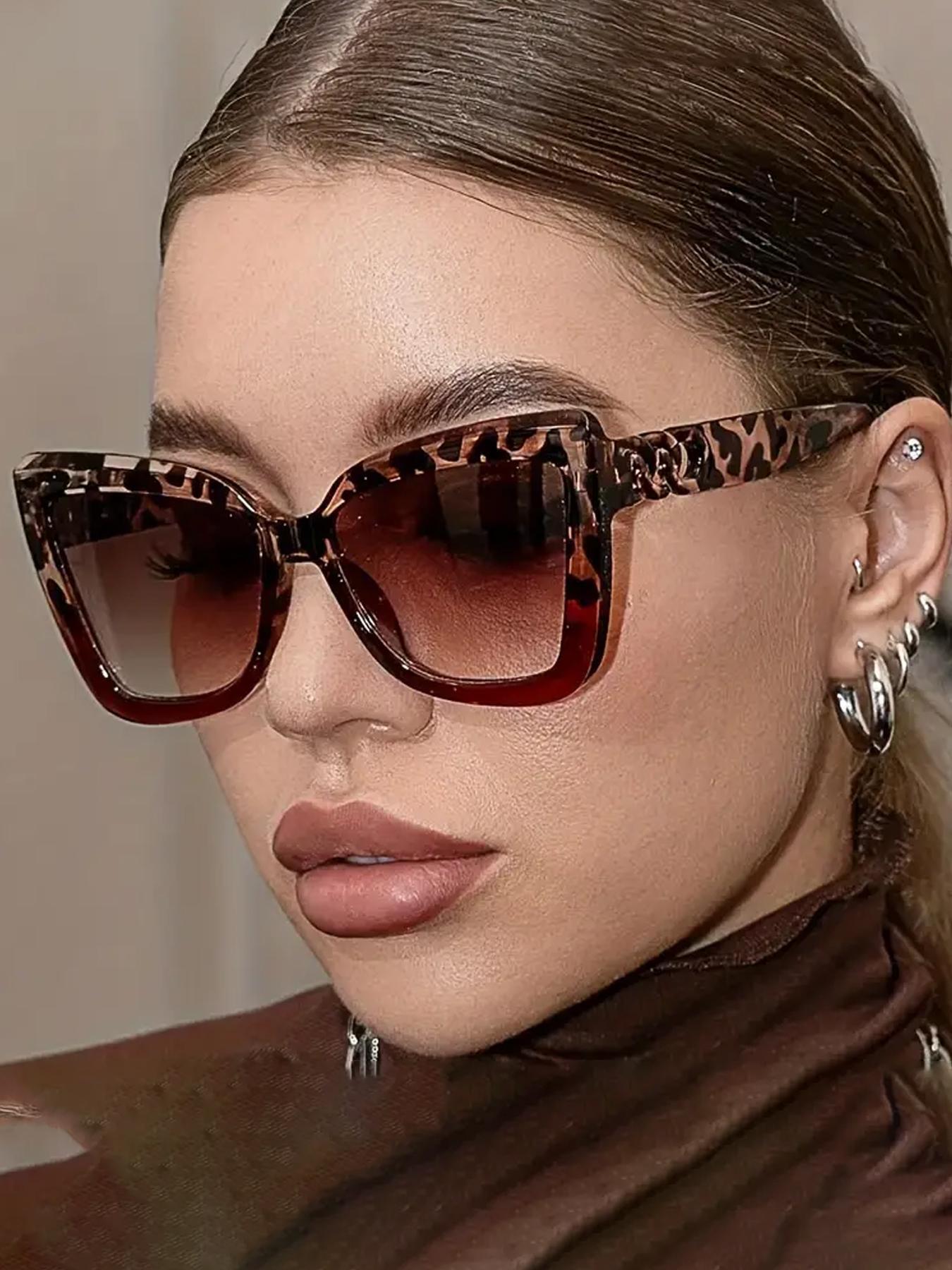 Women's Fashionable Cat Eye Frame Sunglasses, Trendy Casual for Everyday Use, Fashion Accessories for Outdoor Activities, Trendy Styling Sunglasses