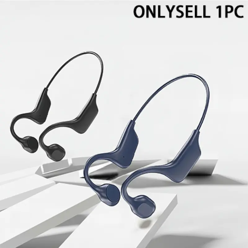 Wireless Bone Conduction Earphone, IPX5 Waterproof Design Bluetooth-compatible Earphone, Lightweight & Comfortable Earbuds for Running & Fitness, Bone Conduction Headphones, Waterproof Sports Earphone, Bone Conduction Headphones With Mic