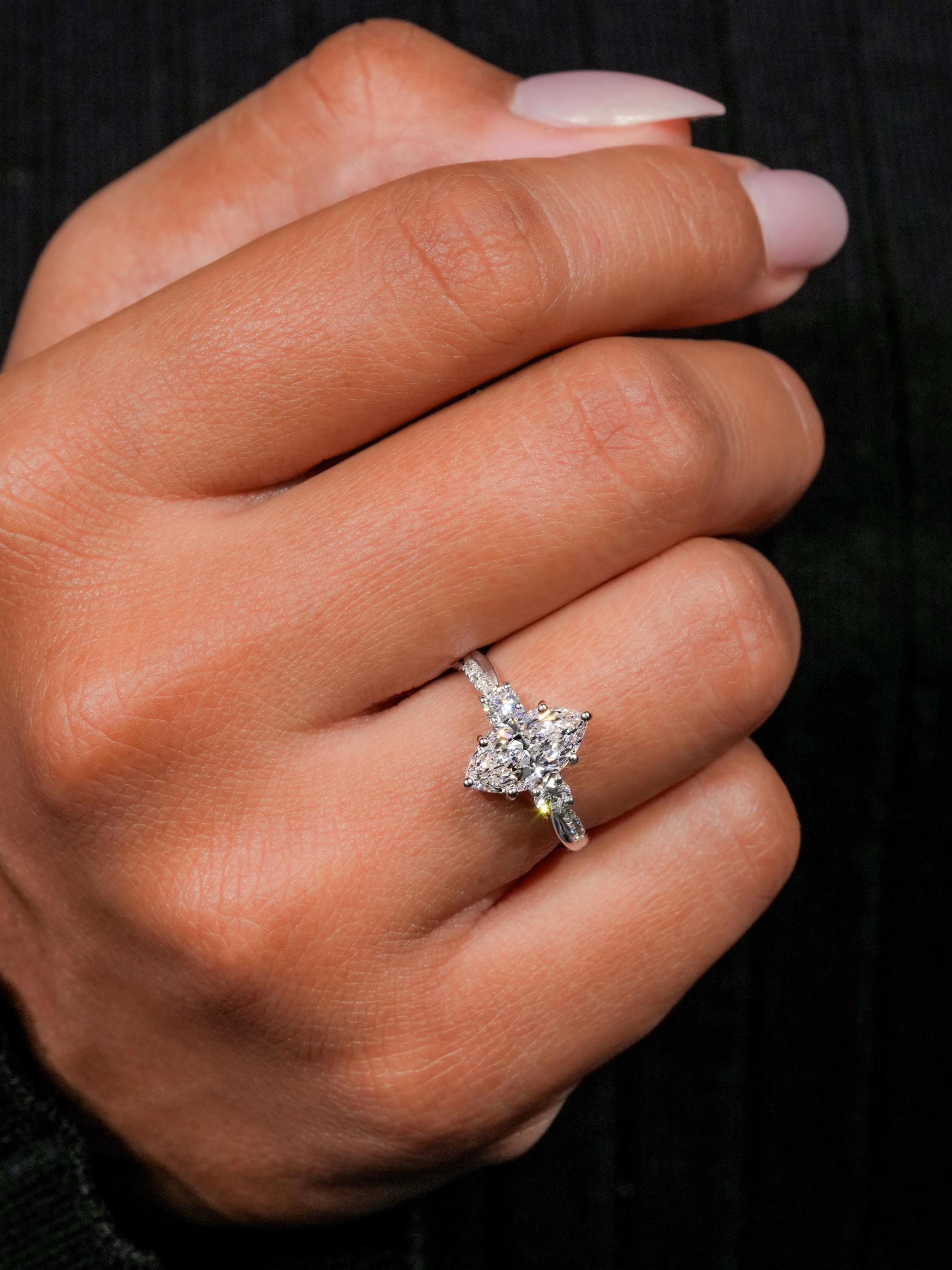 S925 Sterling Silver Artificial Zircon Decorated Ring, Elegant Engagement Ring, Fashion Engagement Rings, Elegant for Women, Trendy All-match & Exquisite Jewelry, Beautiful Rings for Birthday Gift, Valentine's Day, Gift