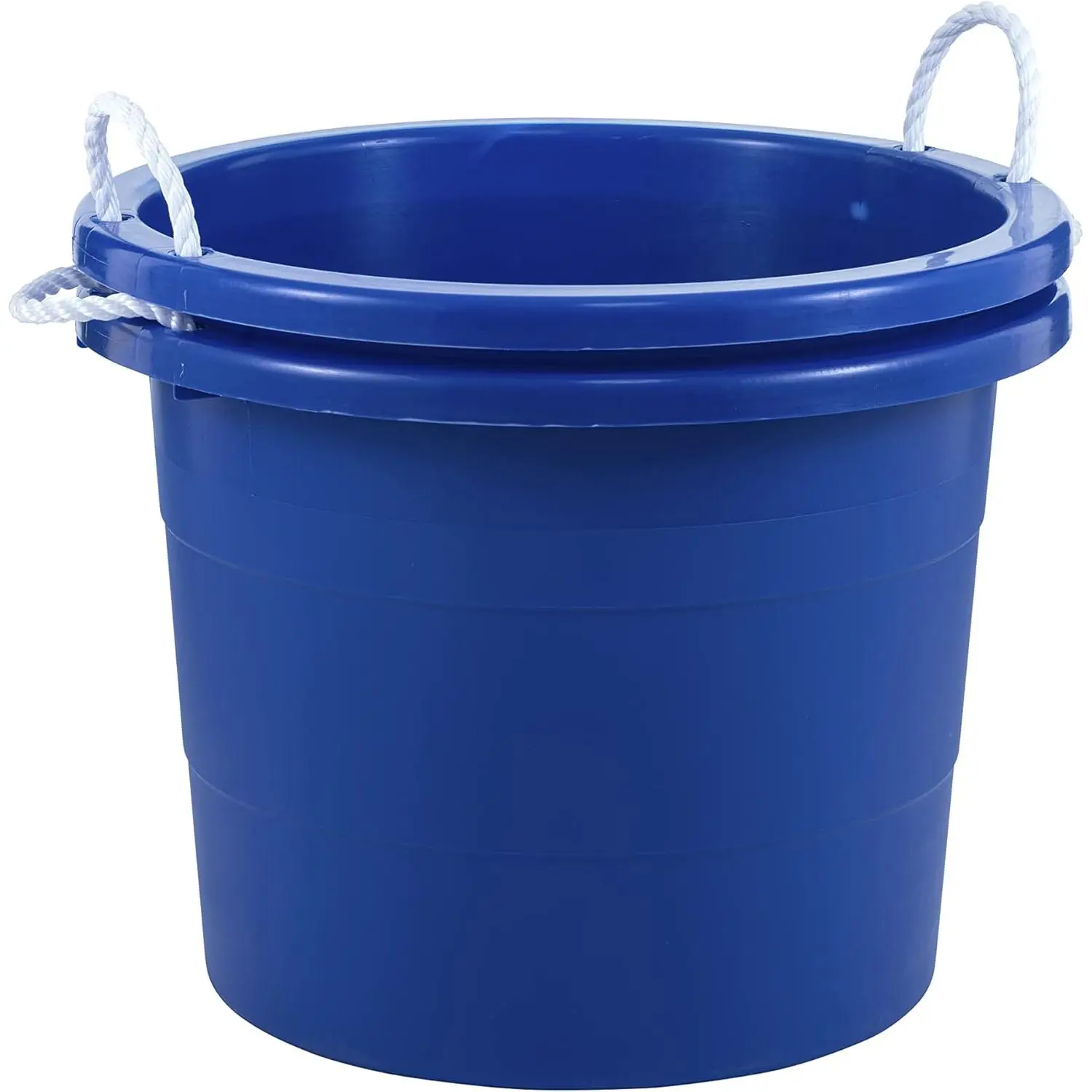 Easy-Access Storage Rope Handle Tub, 19 Gallon, Blue, 2 Count - Durable Heavy Duty Plastic Container for Home Organization