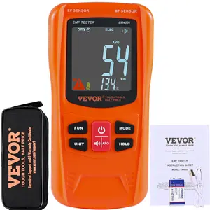 【DealsForYouDays】VEVOR 3-in-1 EMF Meter, 5Hz-6GHz, Handheld Rechargeable Electromagnetic Field Radiation Detector, Digital LCD EMF Tester for EF MF RF Home Inspections Outdoor Ghost Hunting 5G Cell Tower Temperature