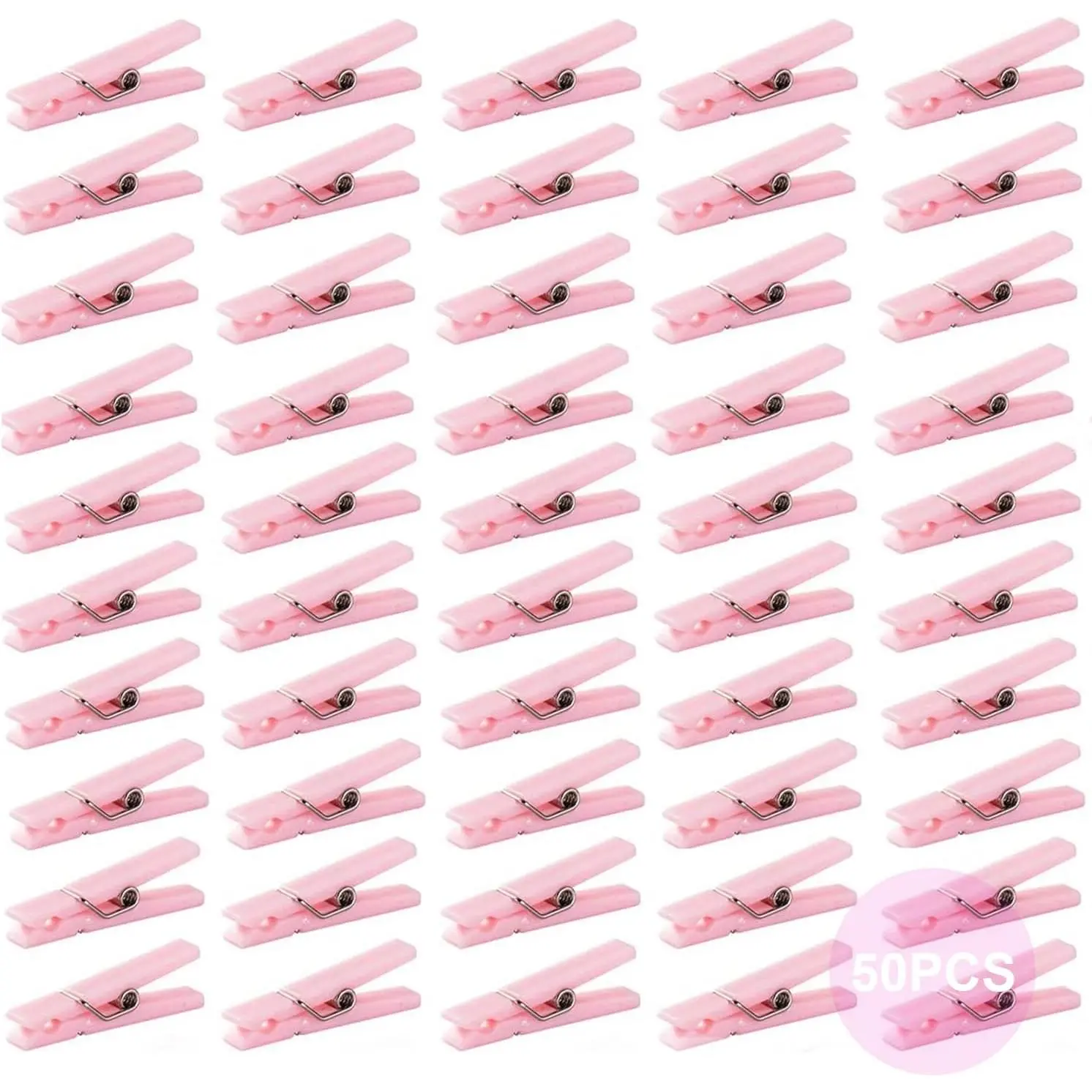 50  Clothes Pins for  Shower , 1.4''  Plastic Mini Clothespins,  Mini Clothes Pins for Photo|  Shower |  Party