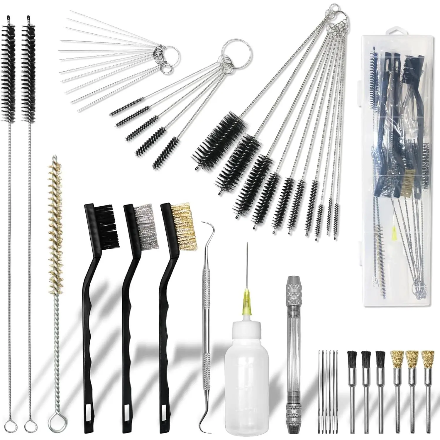 Universal Spray Gun Cleaning Kit, Premium Paint Gun Cleaner Brushes Set for Paint Sprayer Cleaning Maintenance