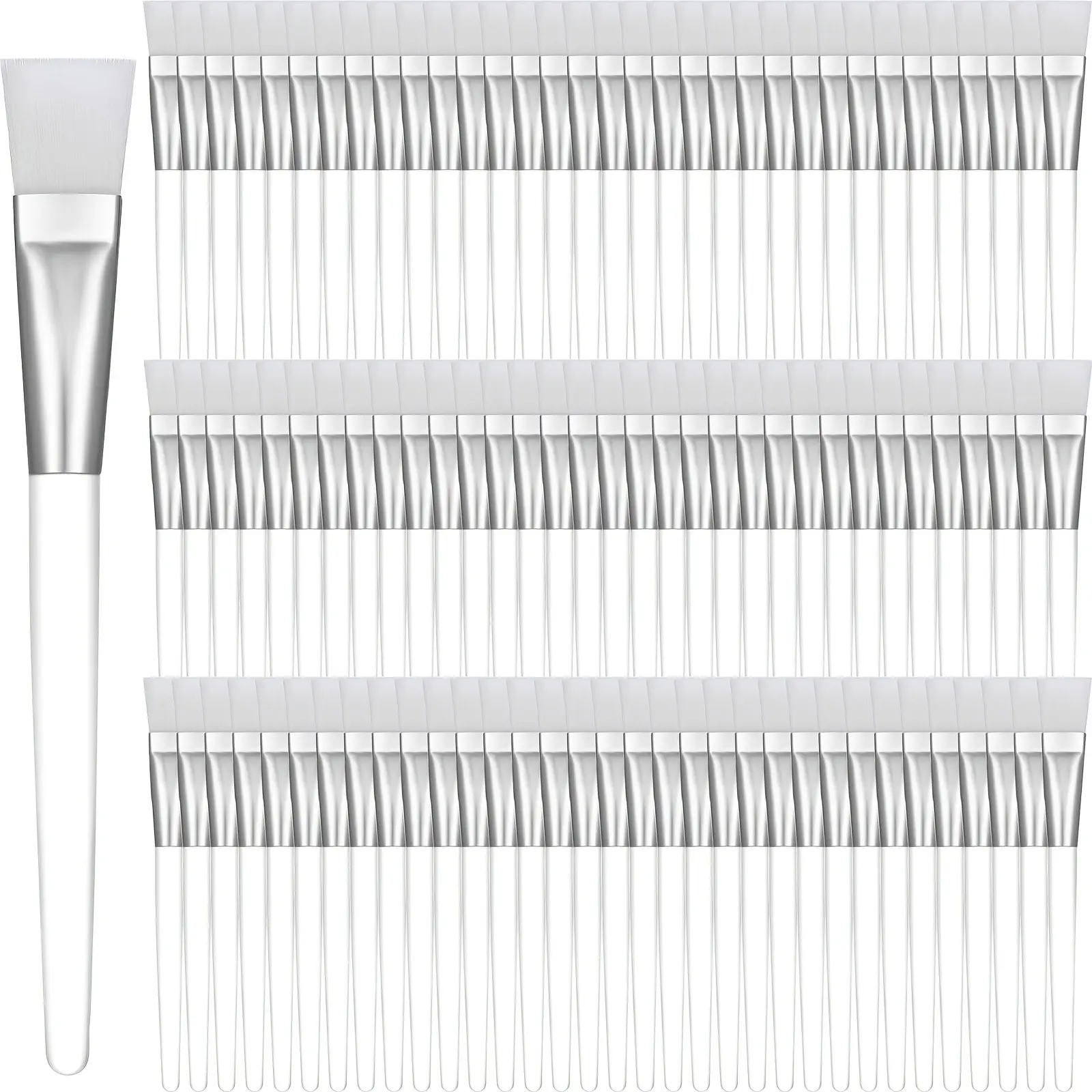 100 Transparent Face Mask Brushes, Ideal for Skincare Application, Durable Design, Perfect for Daily Use, Enhance Your Beauty Routine, Facial Care Tools