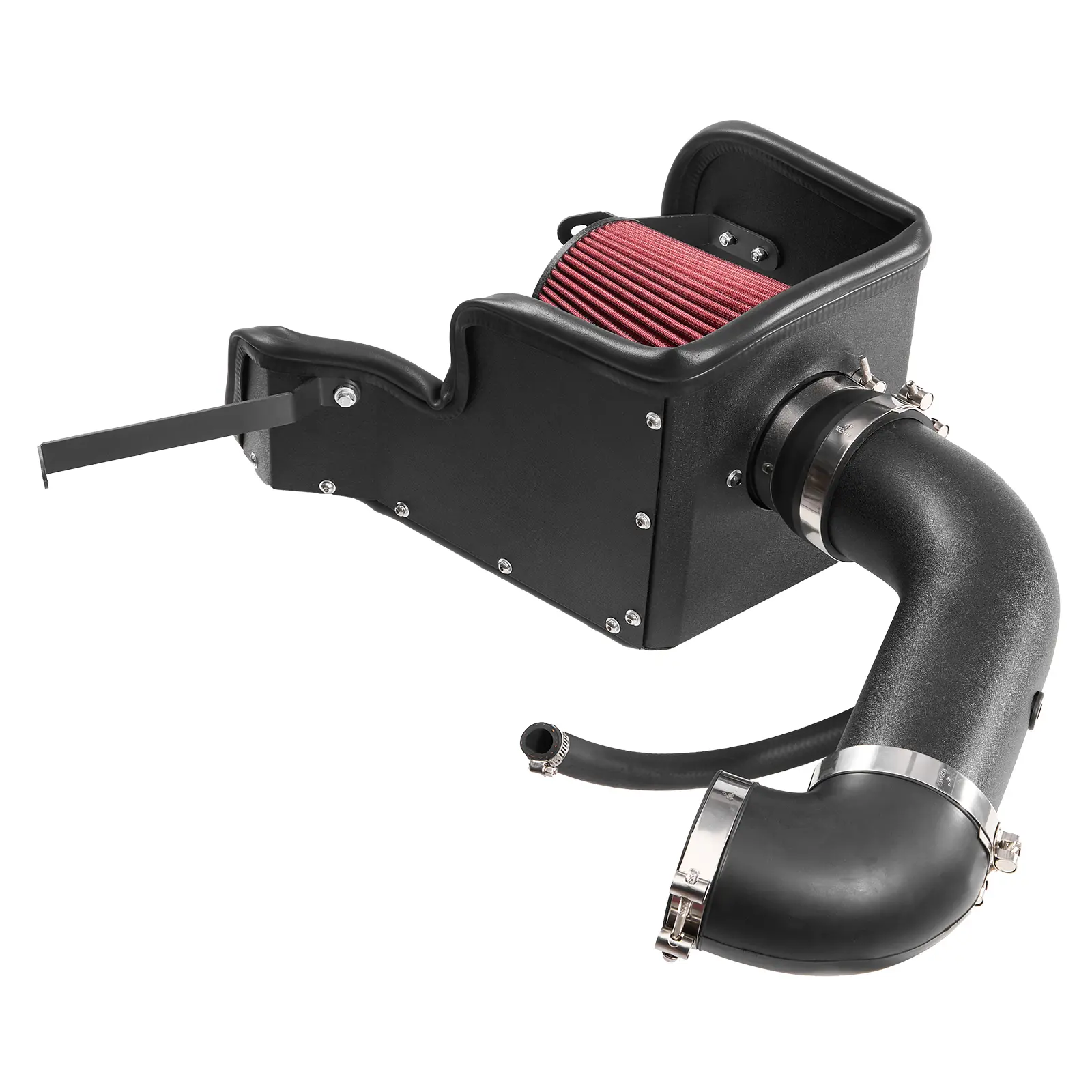Rectangular Reinforced Cold Air Intake Kit, 30x21x13" Heat Shield, High-Flow Filter for Horsepower Boost & Improved Throttle Response (Home Improvement Building Supplies)