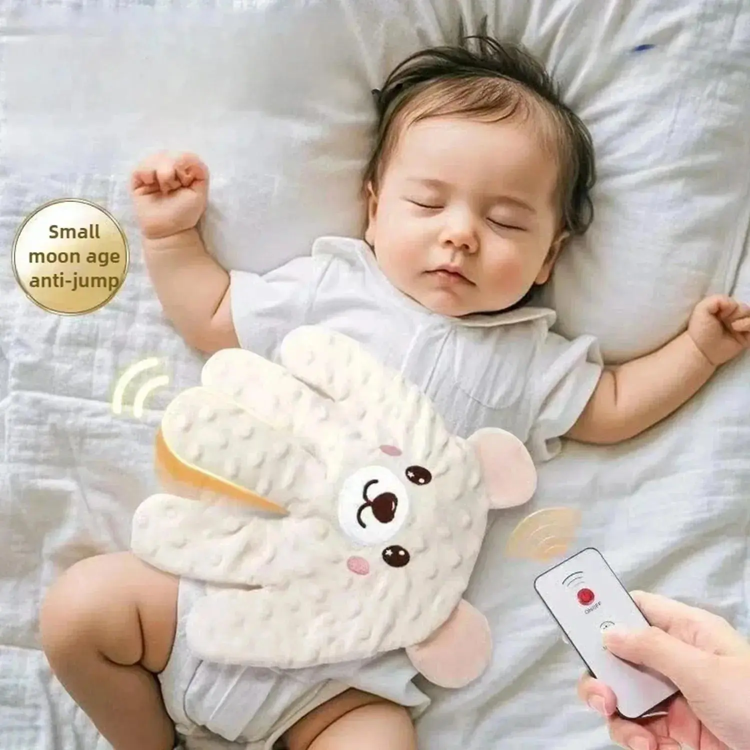 Newborn Baby Sleep Aid Palm Pillow – Remote Control Simulation Soothing Hand Pillow, Viral TikTok Anti-Startle Calming Sleep Companion, Lightweight Skin-Friendly Infant Comforting Pad, Essential Nursery Sleep Routine & Baby Gift