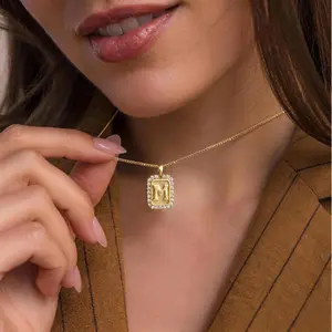 Initial Necklace for Women Letter Necklace for Men Summervibes Gold Initial Pendant for Men Initial Letter Pendant Elegant Jewelry Gifts for Girls Best Gift For Mother' s Day