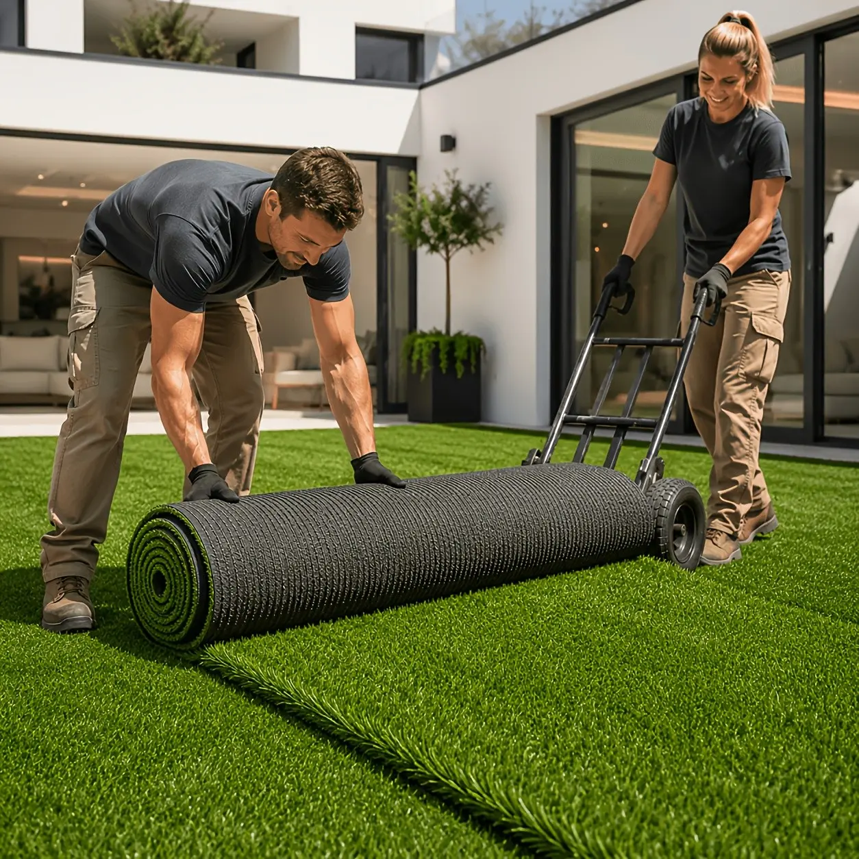 Artificial Grass Mat for Outdoor Use, Durability, Easy Maintenance, Versatile Placement, Ideal for Garden, Balcony, Patio, Backyard, Poolside, Restaurant, Hotel, Home Decor, Christmas, Wedding