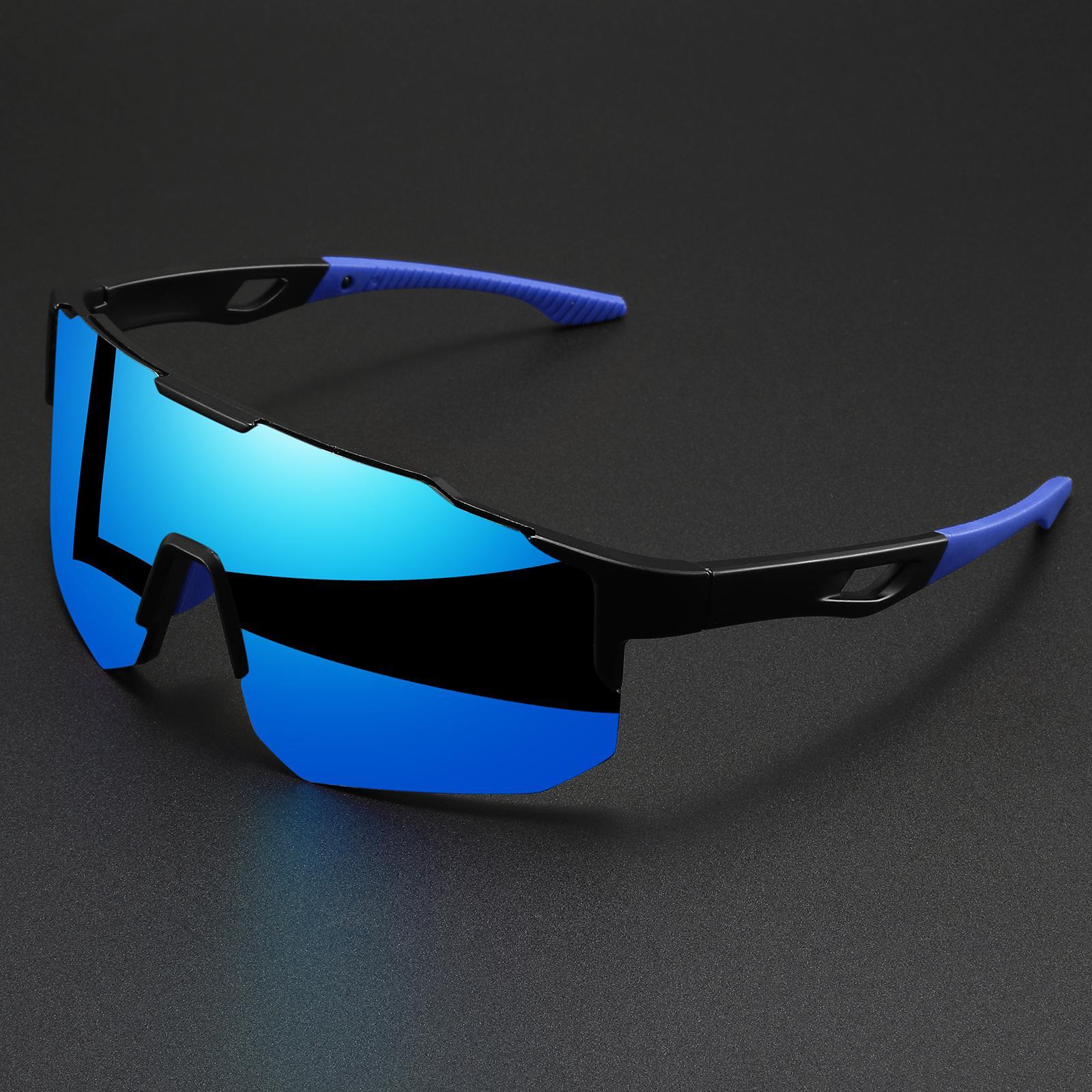 HavenThread Oversized Wraparound Sports Sunglasses for Men Women UV400 Protection Colorful Windproof Anti Glare Eyewear Comfort Fit Unisex Shades for Cycling Hiking Running Fishing Outdoor Activities