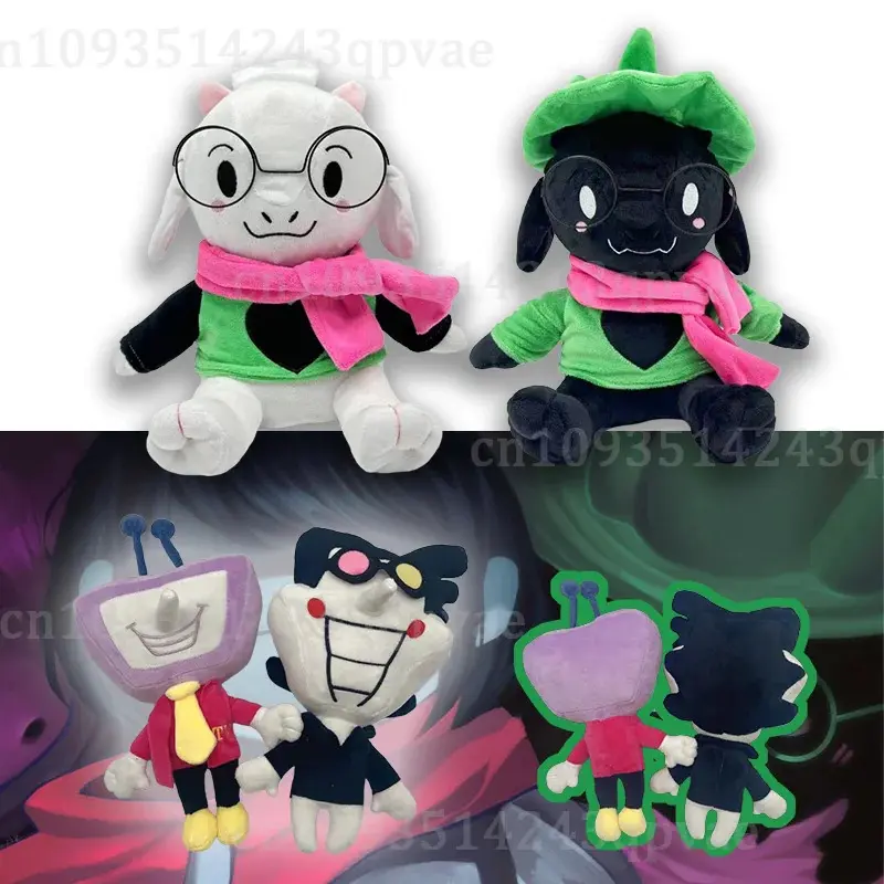 TreasuringU 2026 New Deltarune Unisex Polyester Plushies - Cute Tenna, Talsei, Spamton Soft Toys with Stretch Fabric, Stuffed Dolls for Birthday Gifts