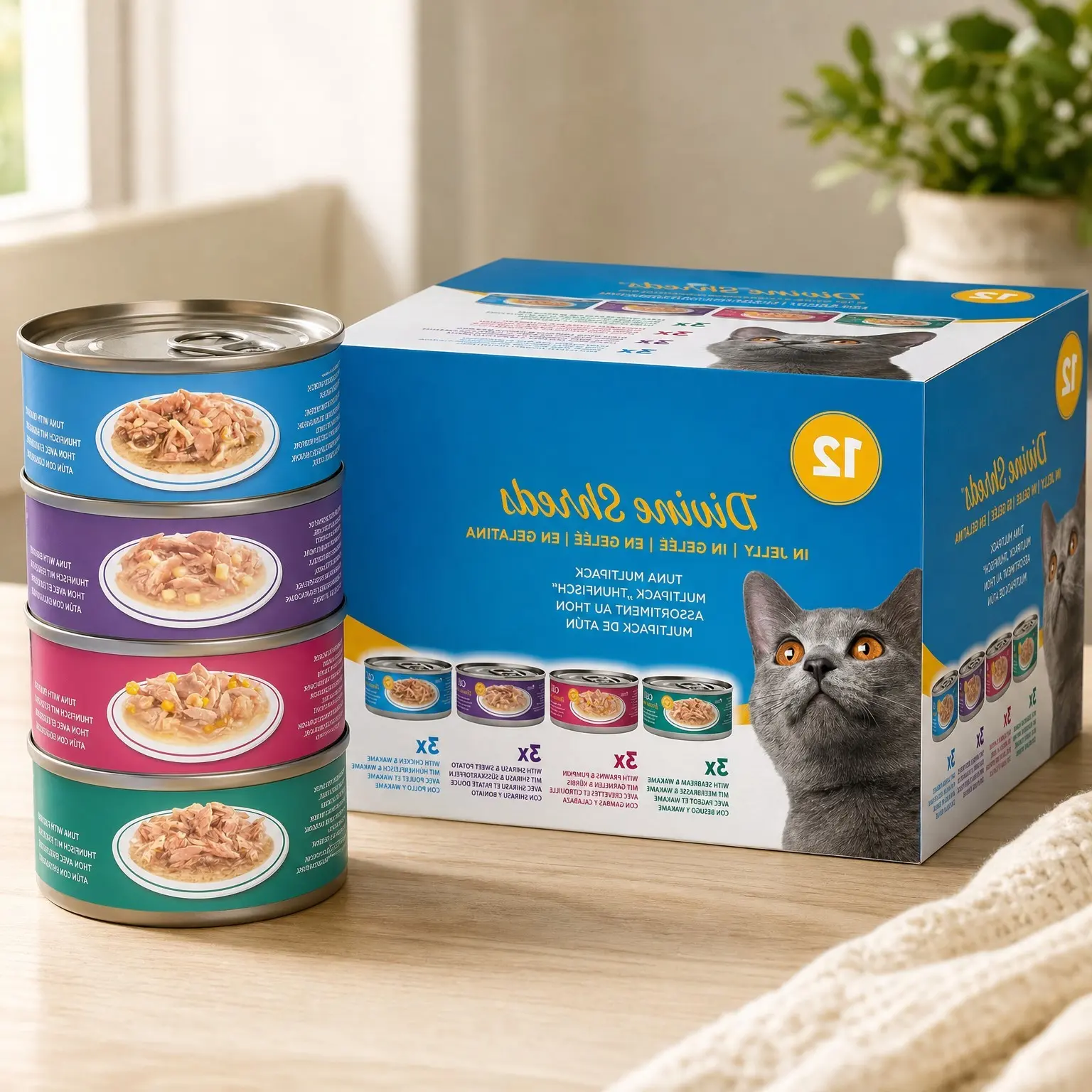 Divine Shreds in Jelly Premium Wet Cat Food, Tuna MultipackGift