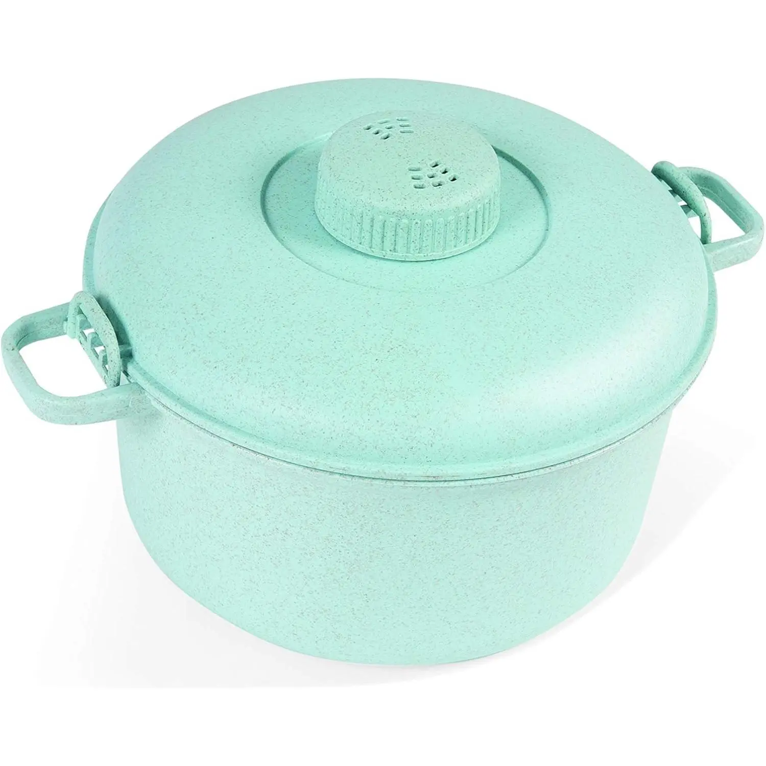 Handy Gourmet Eco Friendly Microwave Pressure Cooker - Easy Microwave Cooking - Easy & Fast Microwave Cookware for Rice, Chicken, Pasta, and More - Non-Toxic & Bio-degradable Material (Teal)