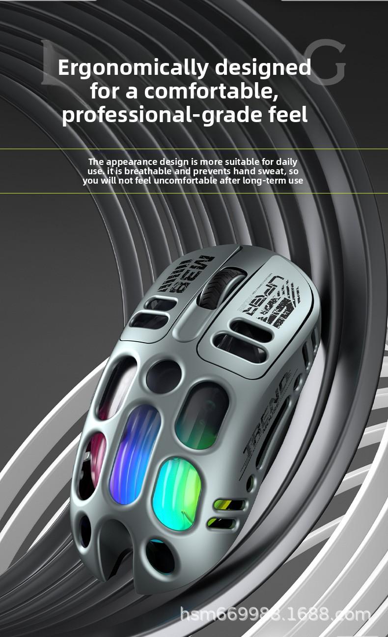 Cocoon breaking mouse hollowed out mechanical E-sports game wireless the third mock examination lightweight high beauty Wireless Gaming Mouse – RGB Programmable Mouse with Macro & Rapid Fire for PC, Laptop, Mac, and gaming keyboards