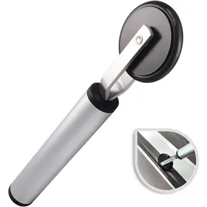 Single Wheel Rubber Seam Roller Car Detailing Tool Vinyl Wrap Applicator Portable Handle Soft Rubber Roller for Window Tint Installing Contour Squeegee
