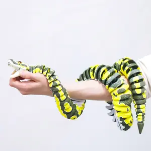 47.2inch 3D printed ball python,snake model toys,flexible joint animal doll statues,home and office desk decorations,holiday surprise gifts