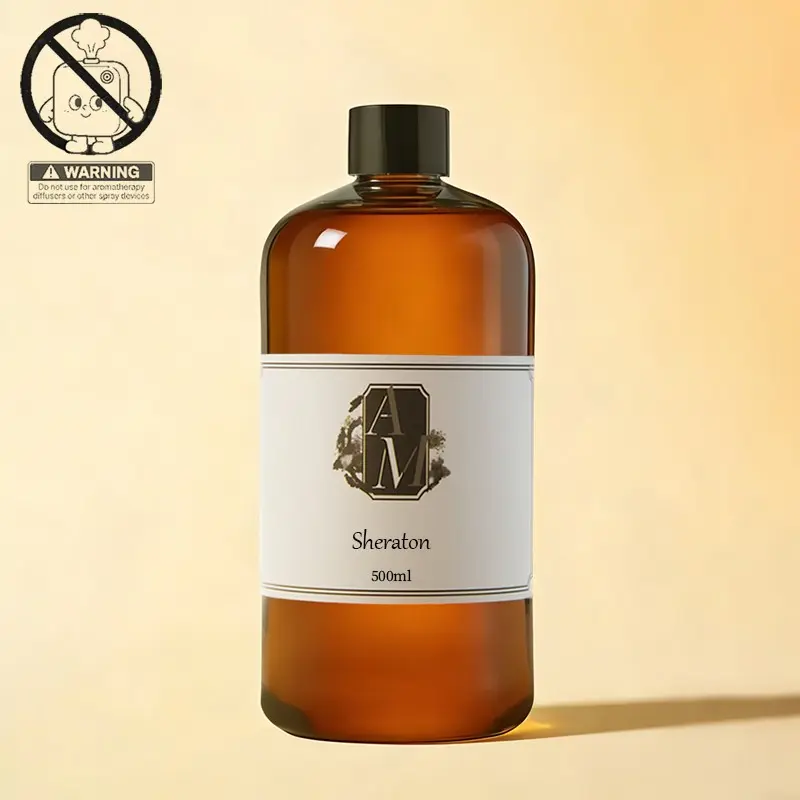 500ML Sheraton Scented Water-Based Essential Oil, Reed Diffuser Refill, Hotel Grade Reed Diffuser Fragrance Stick, Long-Lasting Aroma