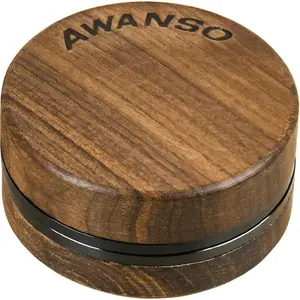 2-Piece Grinder 2.5" Walnut Wood and Aluminum Grinder for Kitchen Spice