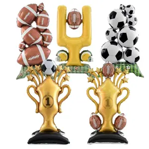 Large-sized Standing Soccer-themed Foil Balloons For Party Decorations