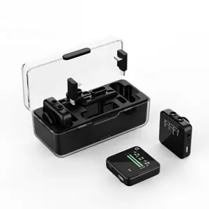 M29 Wireless Earpiece Microphone 1 receiver 2 microphones Complete set of noise-cancelling recording microphone for computer, mobile phone and sound card live streaming#
