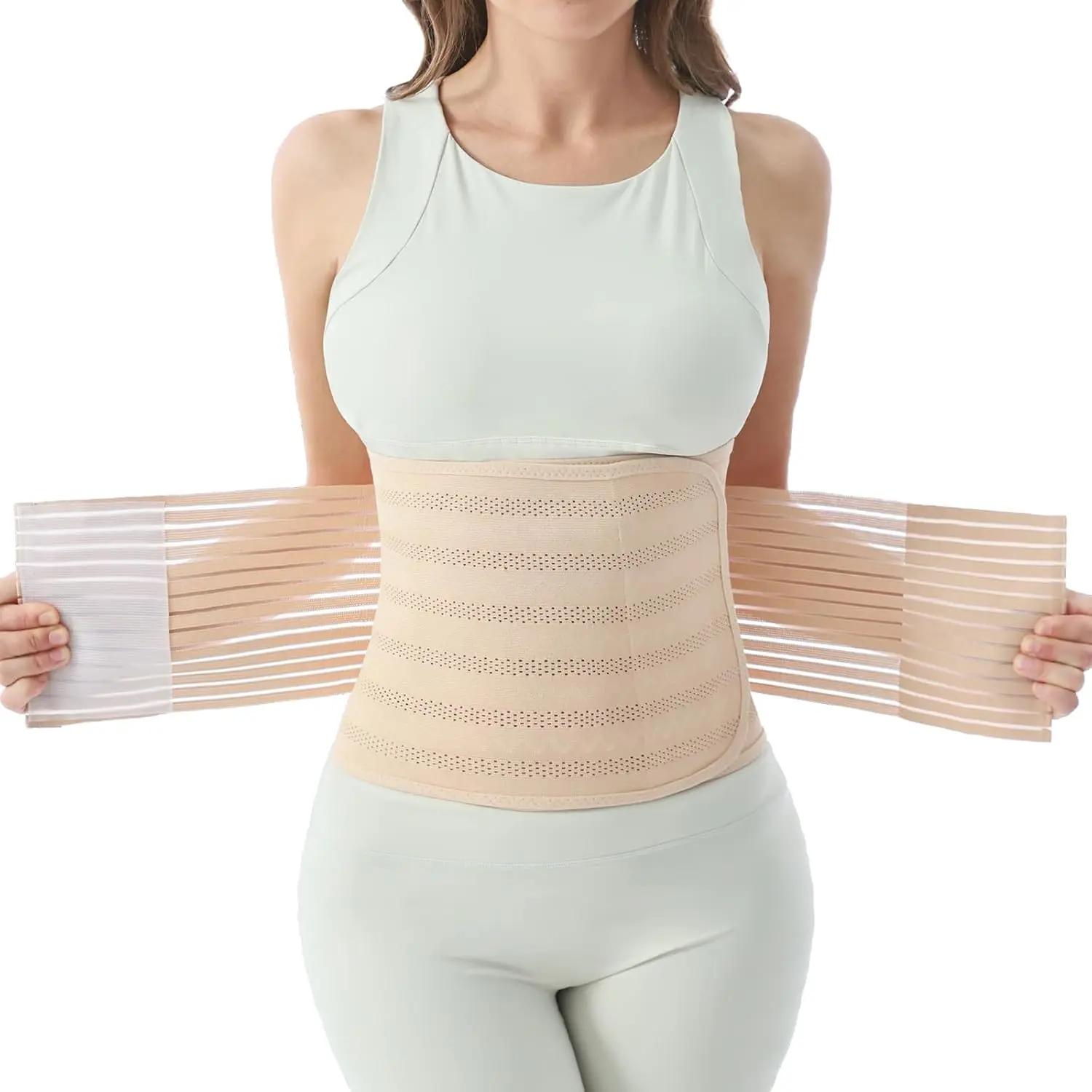 Postpartum Belly Wrap for Women, Supportive Abdominal Binder for Post-Surgery & C-Section Recovery, Compression Support Girdle, Waist Trainers