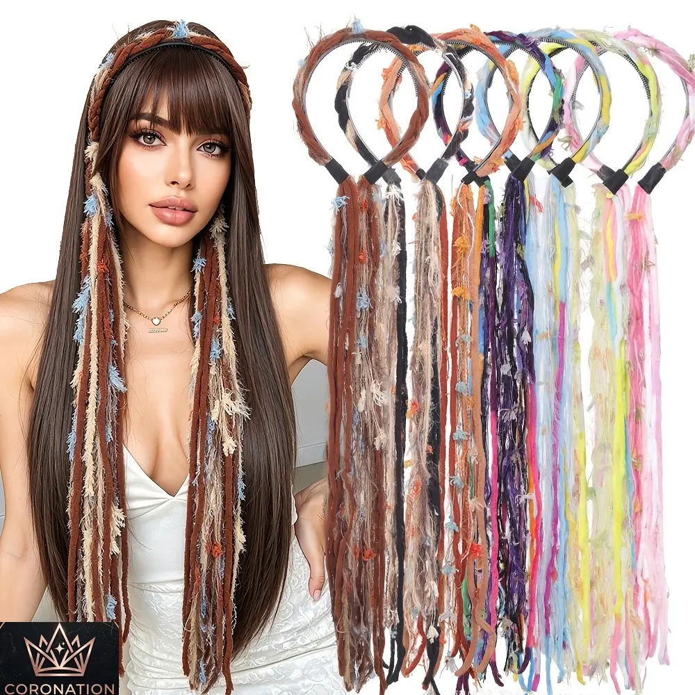 Boho Headband for Women, Aesthetic Tibetan Inspired Long Tassel Hair Wrap with Colorful Woven Ribbon Design, Handmade Ethnic Style Hair Accessory, Lightweight Adjustable Festival Headband for Beach Travel, Summer Outfits & Daily Wear