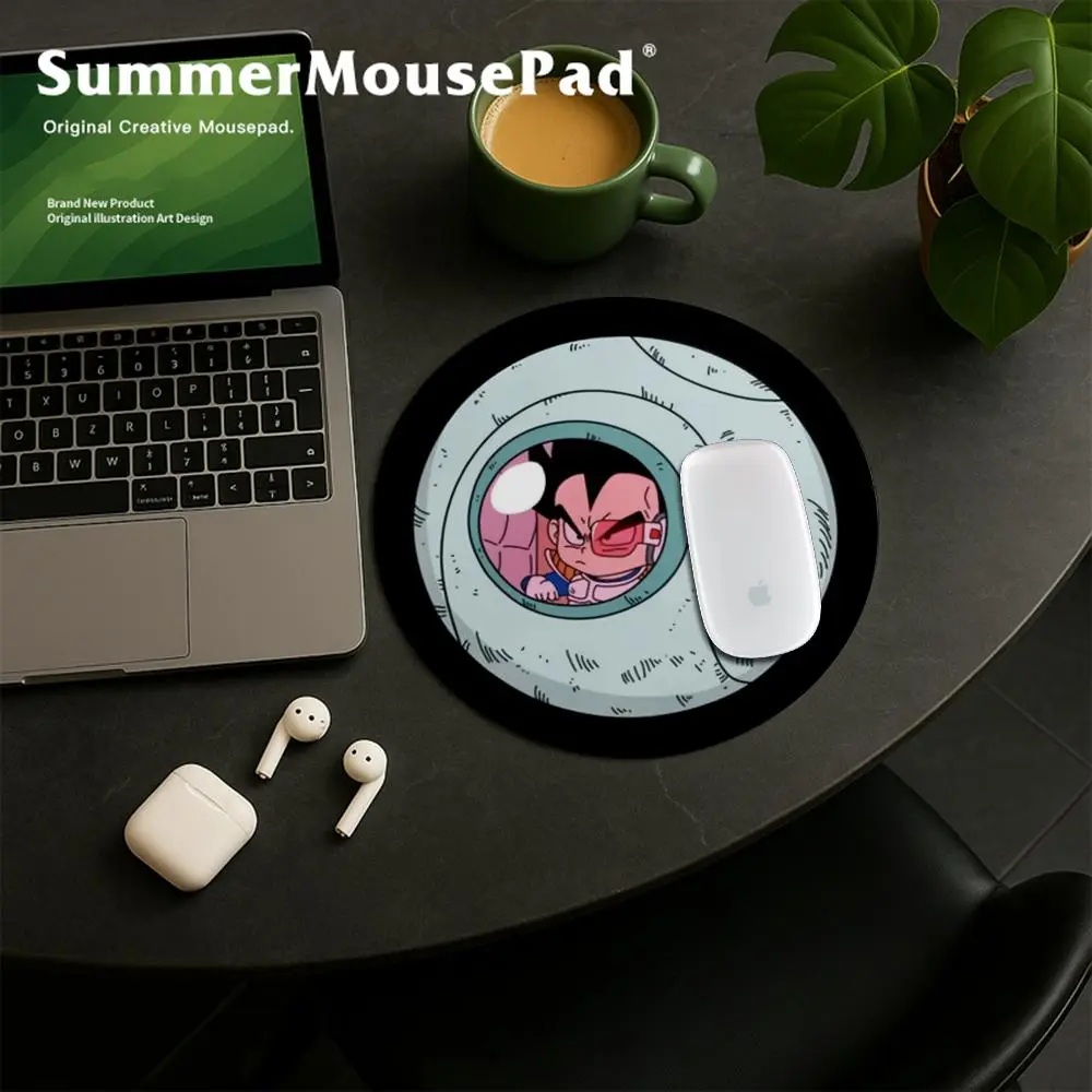 Anime-Dragon-Ball Small Round Speed Version Game Computer Keyboard Office Table Mat PC Laptop Mouse Mat Desktop Mat