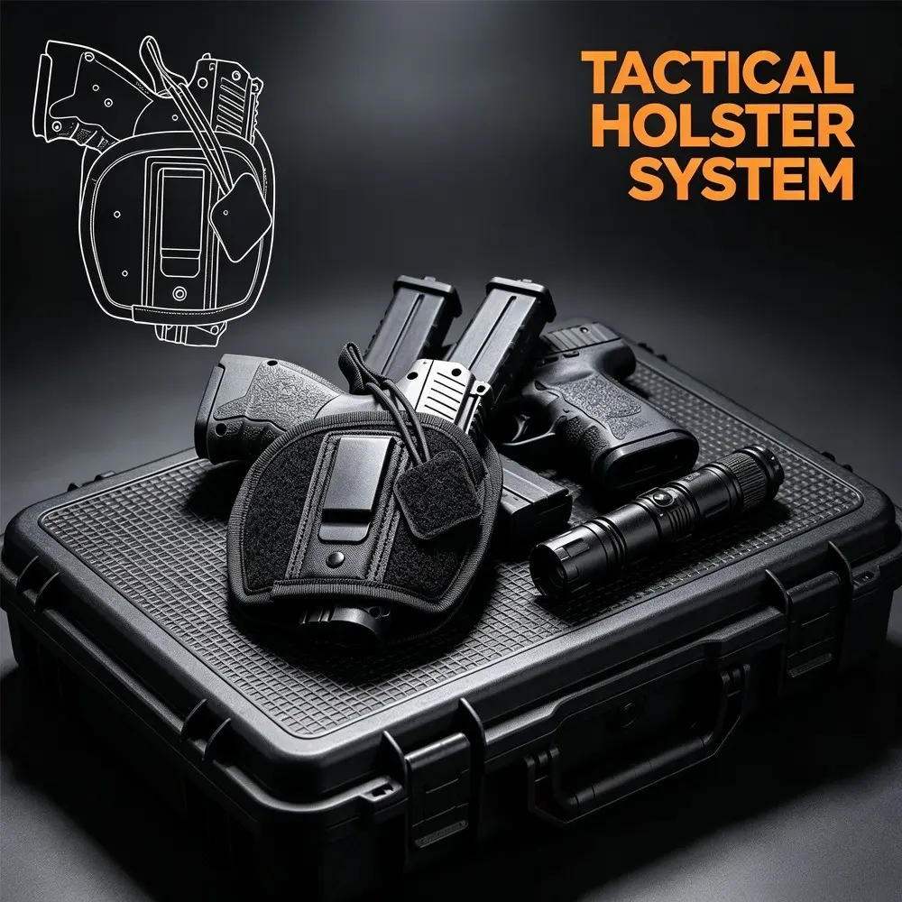Hidden Gun Holster, IWB Gun Holster, Unisex Universal Gun Holster, Flashlight Holster, T-Handle Holster, Breathable, Fits Various Guns