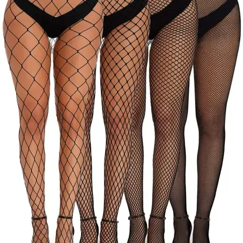 3/4 Fishnet Stockings, Sexy Women's Tights, Perfect for Parties, Events, Ultra-Thin, All Seasons, Multiple Colors Available