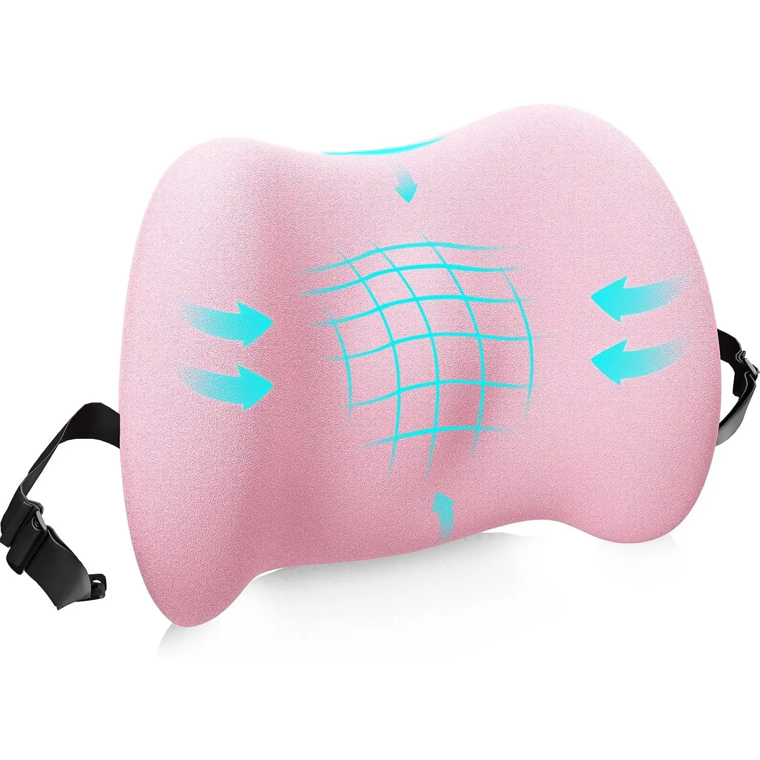 Lumbar Pillow for Office Chair, Car Back Cushion| Lumbar Pillow Back with Straps, Ergonomic Chair Back Pillow for Office, Car, Gaming Chairs and Bed