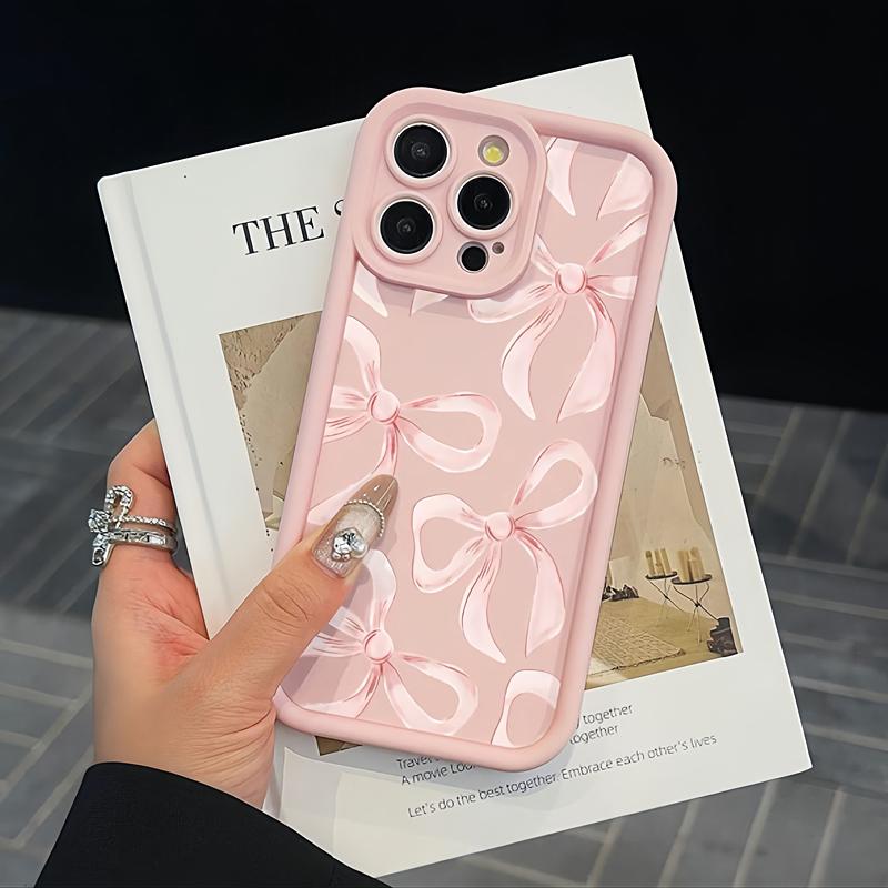 Bow Pattern Phone Case, Cute Phone Case, Fashionable Phone Protector Cover, Phone Accessories Compatible with iPhone 17 16 15 14 13 12 11 Xs Xr & Samsung Galaxy S26 S25 Ultra S24 Plus S23 FE S22 S21 Series.QXB286.designer,case Protective Protection