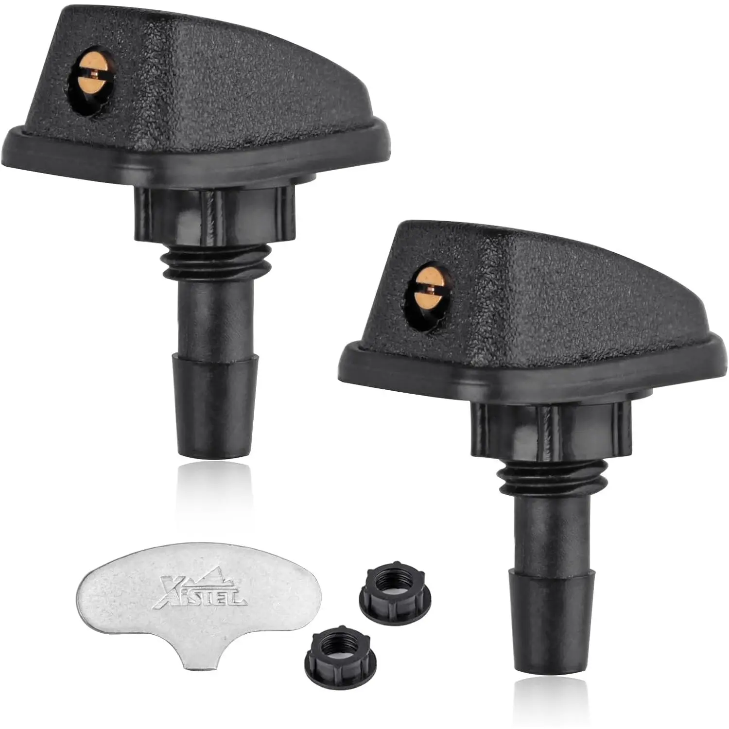 2 count Aimable Front Windshield Washer Nozzle Sprayer Nozzle | Automotive Windshield Washer Nozzles Fit for   and Old , Included Brass Adjuster