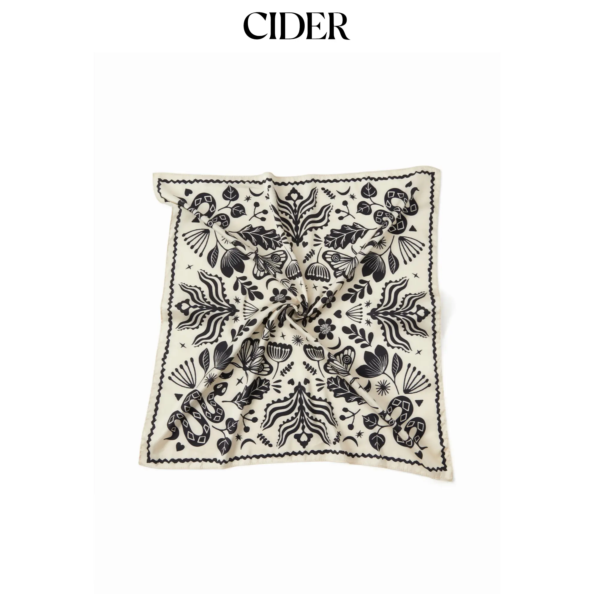 Cider FLORAL & SNAKE SQUARE HEADSCARF