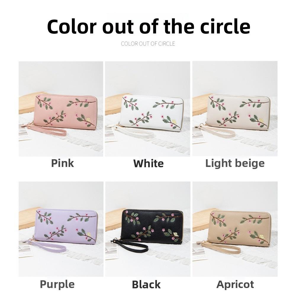 2026 Women’s Embroidered Floral Wallet – Multi-Card Organizer & Fashion Clutch Purse