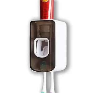 Toothbrush Holder & Toothpaste Dispenser - Wall Mounted for Bathrooms - Perfect Bathroom Home Essentials