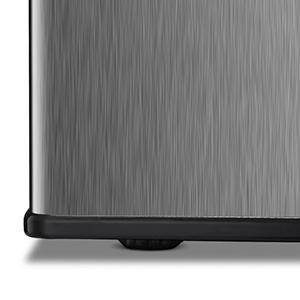 COWSAR 3.0 Cu.Ft Compact Chest Upright Freezer Single Door Reversible Stainless Steel Door, Compact Adjustable Removable Shelves for Home Office, Silver