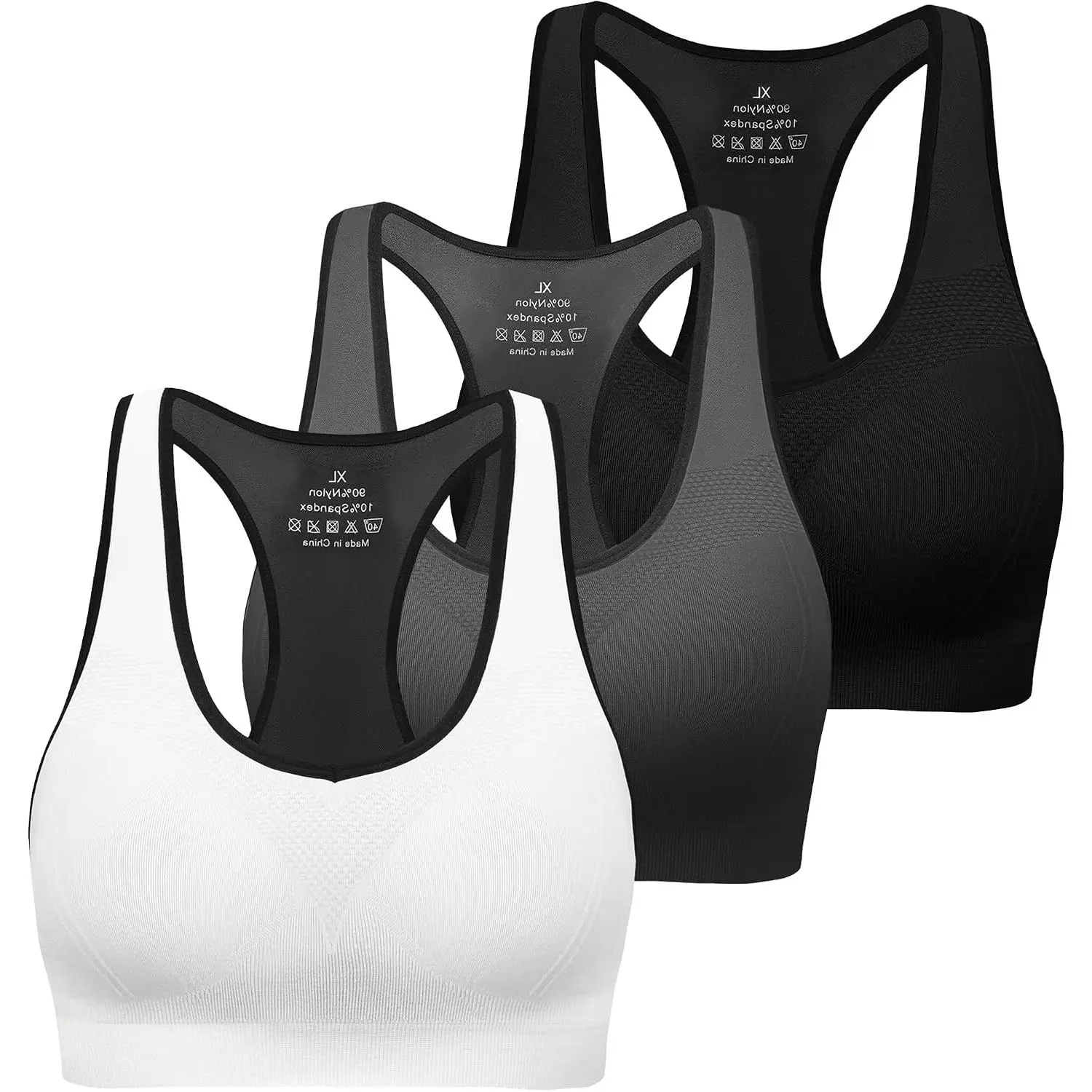 Women Racerback Sports Bras - High Impact Workout Gym Activewear Bra