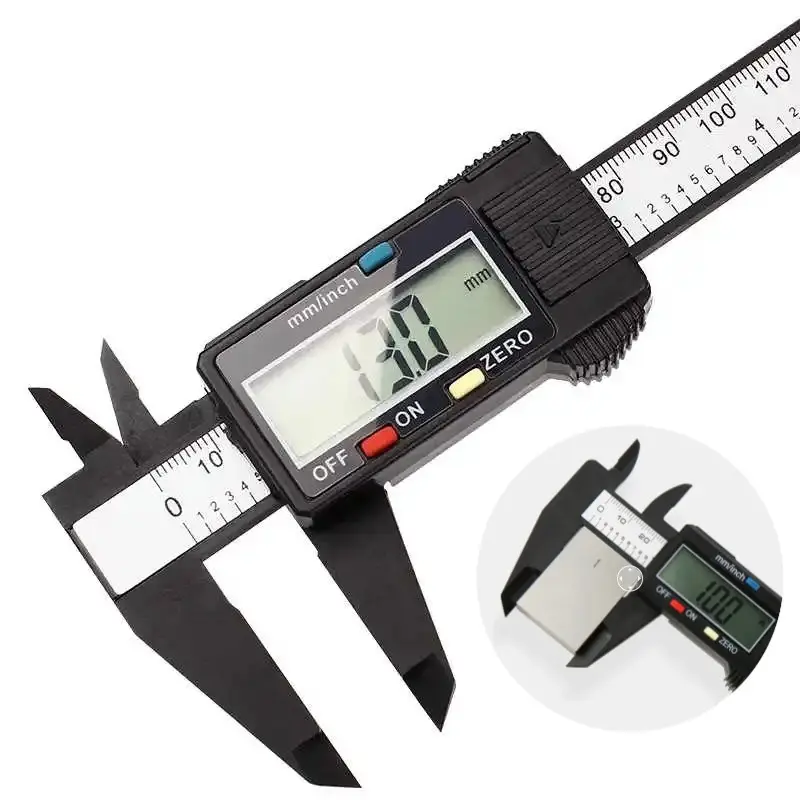 150mm 100mm Electronic Digital Caliper Carbon Fiber Dial Vernier Caliper Gauge Micrometer Measuring Tool Calipers Measuring Tool Digital Ruler
