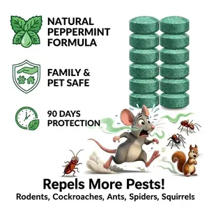 Pesticide-Free Peppermint Rodent Repellent Balls (12-112 Pack), Natural Mouse & Bug Deterrent for Indoor Outdoor Home Garage, Pet Friendly