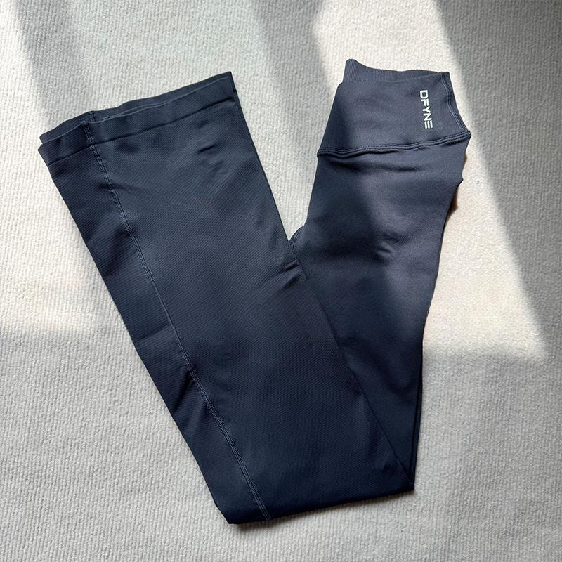 DFYNE 2026 New Vision Crossover Flare Leggings – Seamless Soft Nylon Front V Waist Butt Lift Yoga Gym Fitness Pants for Women