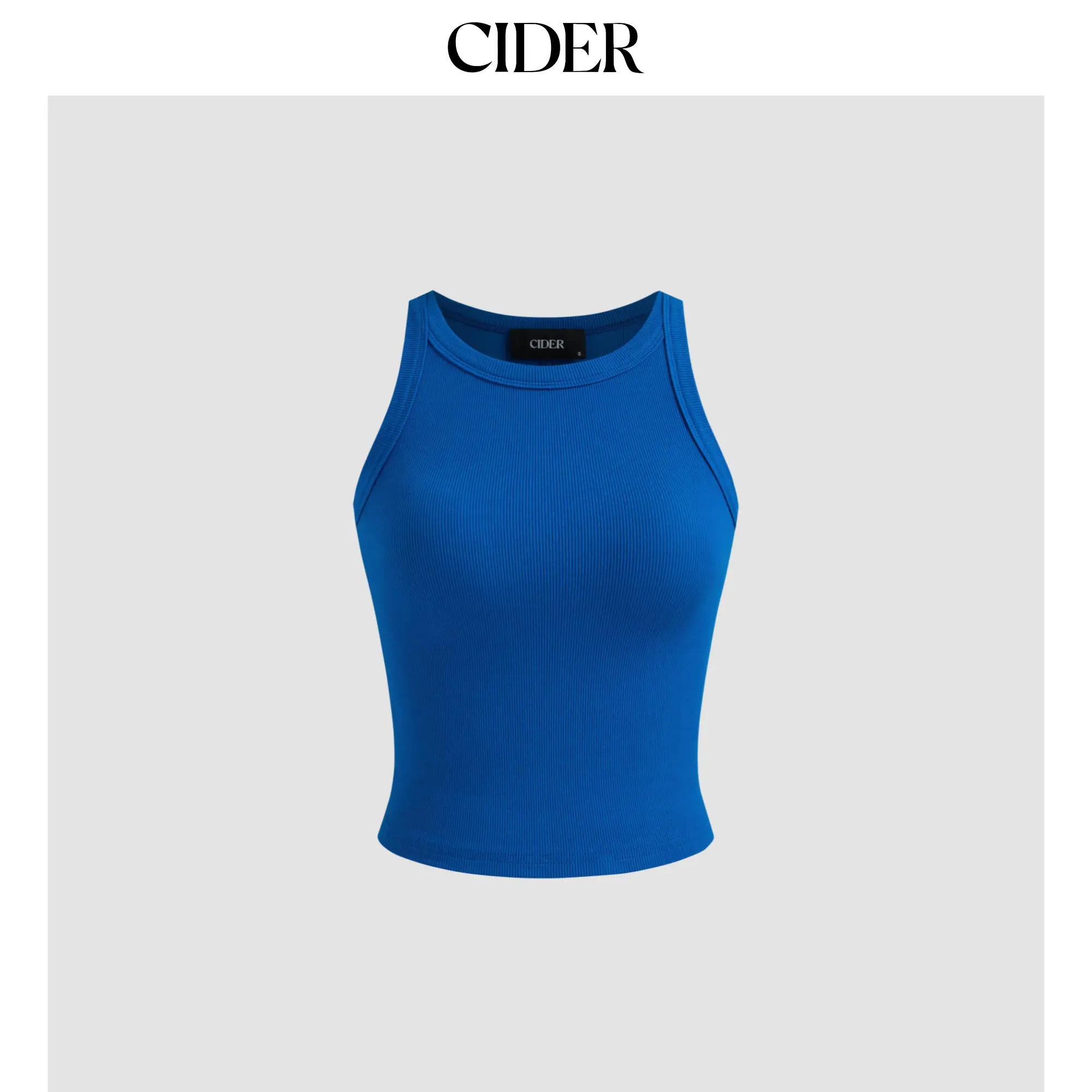 Cider [3 colors, size 2-10] Cotton-blend Round Neckline Solid Tank Top