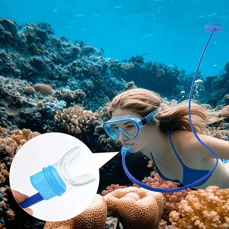 Diving Breathing Tube, Anti-Throat Single Dual-Head Respirator, Silicone Material, Leak-Proof Design, Ideal for Beginners, Summer Essential Gift